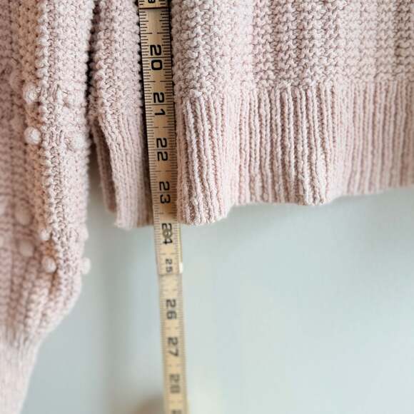 Madewell Bobble Pom Balloon Sleeve Knit Pullover Sweater in Pink - Size Small- 1 - Picture 4 of 7